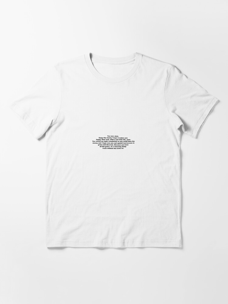 jane come dine with me t shirt