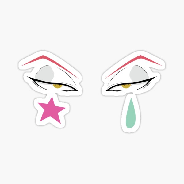 Hisoka Hunter X Stickers Redbubble - roblox hisoka face decal