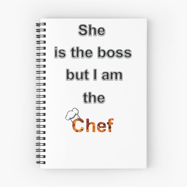 Item preview, She Is The Boss I Am The Chef designed and sold by monica-mirt.