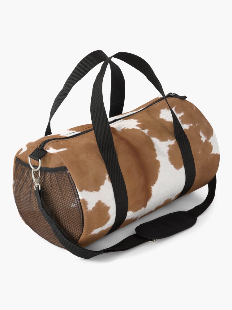 Alternate view of Cowhide tan and white | Texture Duffle Bag