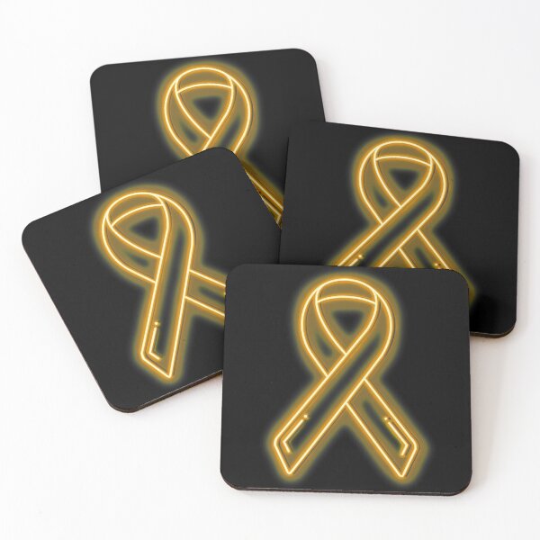 Item preview, Yellow Neon Awareness Ribbon designed and sold by Elle  Hazlett.