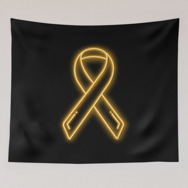 Item preview, Yellow Neon Awareness Ribbon designed and sold by Elle  Hazlett.