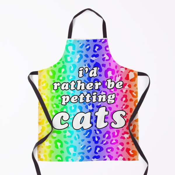 Item preview, 'I'd Rather Be Petting Cats' Leopard Rainbow designed and sold by Bumblefuzzies.