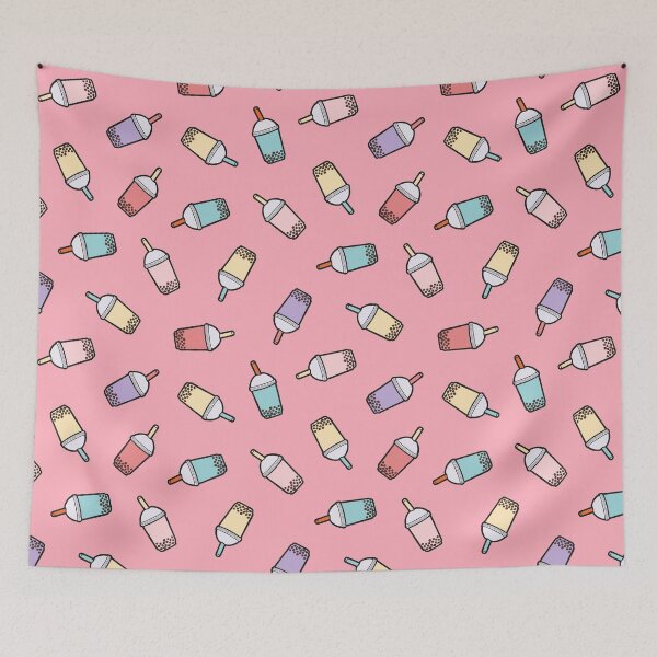 Item preview, Bubble Tea Pattern in Pink designed and sold by evannave.