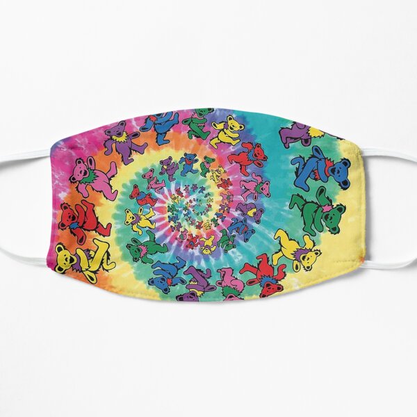 TIE DYE DANCING BEARS Flat Mask