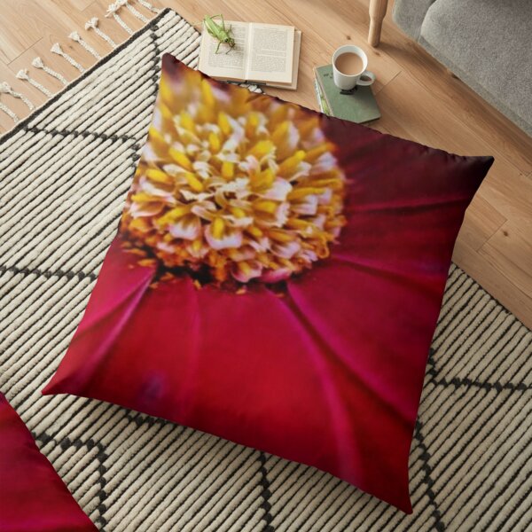 macro photography flower Floor Pillow
