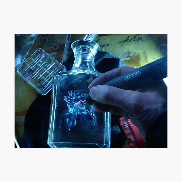 Item preview, a stag glass engraving on a decanter  designed and sold by 6059.