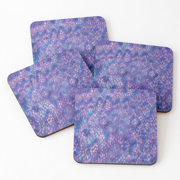 Item preview, Textured Snakeskin Abstract in Purple and Blue designed and sold by Leslie Rogers Todder.