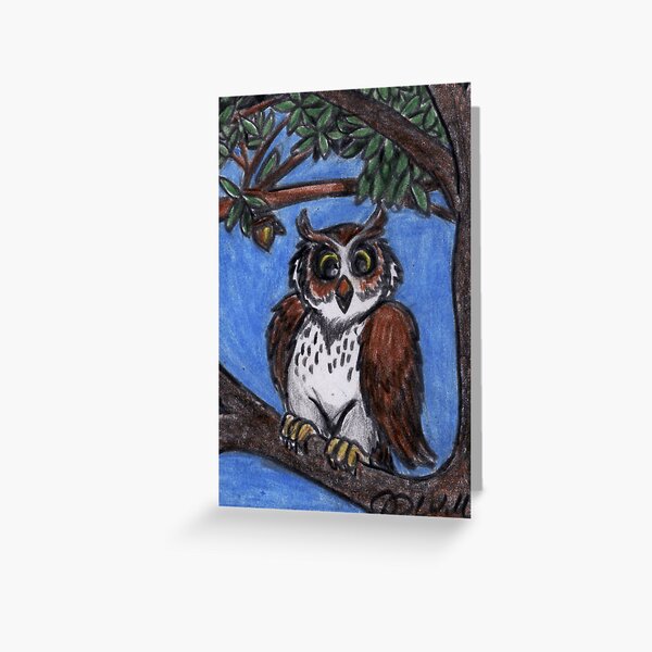 Owl In The Forest Greeting Card