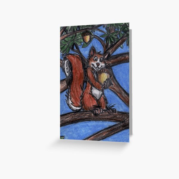 Squirrel In The Forest Greeting Card