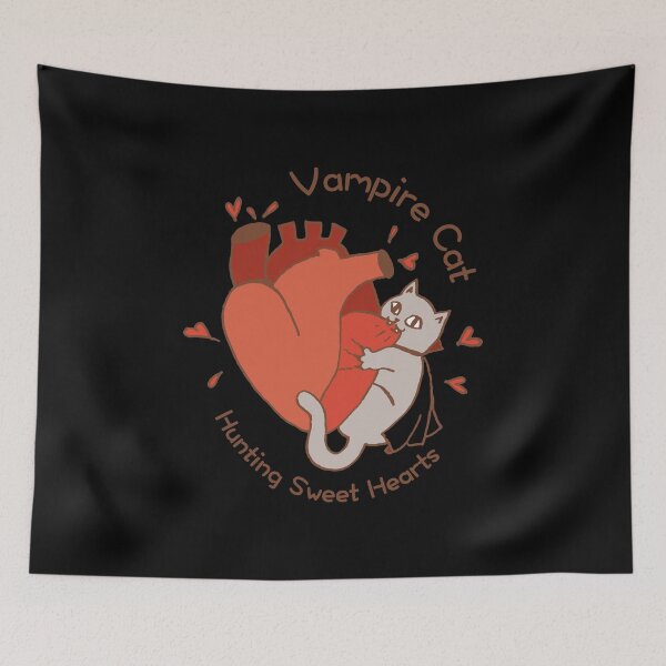 Item preview, Vampire Cat - Black Background designed and sold by crismk.