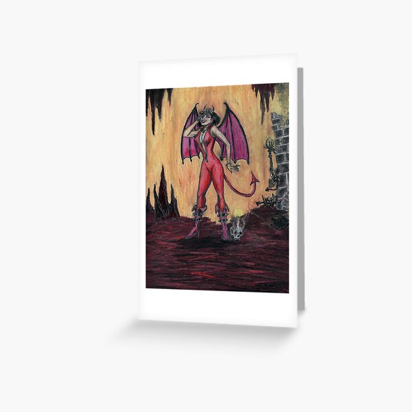 Aosoth - Sexy Devil Girl Greeting Card