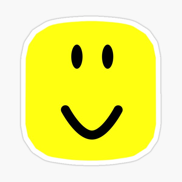 Roblox Smile Stickers Redbubble - roblox face sticker by memestickersco redbubble