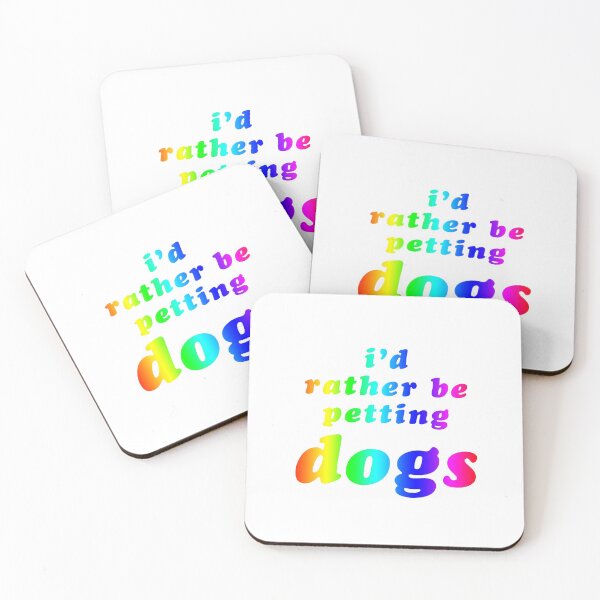 Item preview, 'I'd Rather Be Petting Dogs' Rainbow designed and sold by Bumblefuzzies.