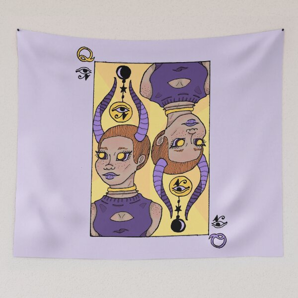 Item preview, Queen Playing Card Eye of Ra Enchanted Girl designed and sold by OwenJaneArt.