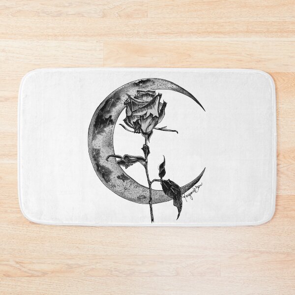Item preview, Moon and flower in nanquim / india ink and watercolor designed and sold by Margarete Bom.