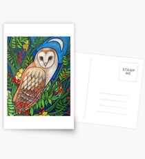 White Heart (Portrait of a Barn Owl) Postcards
