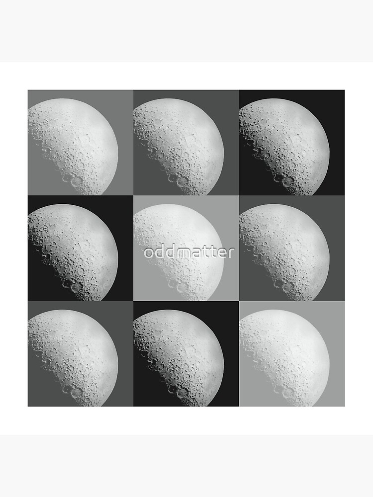 Black and White Moon Pattern Grid by oddmatter