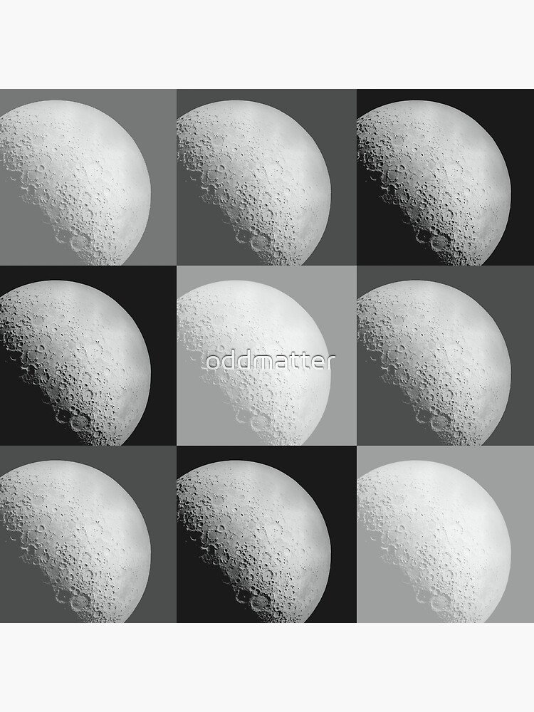Black and White Moon Pattern Grid by oddmatter