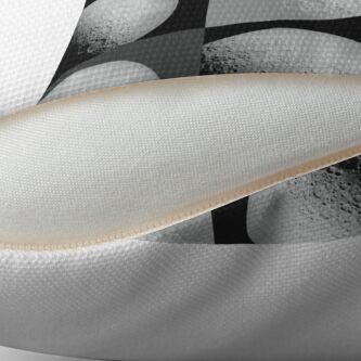 Alternate view of Black and White Moon Pattern Grid Floor Pillow