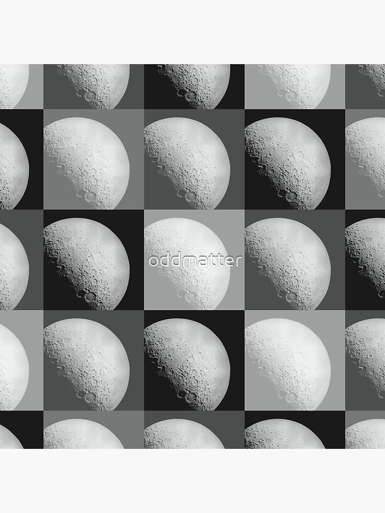 Black and White Moon Pattern Grid by oddmatter