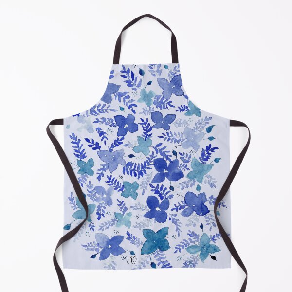 Item preview, Blue Flowers and Ferns designed and sold by María Casas Watercolour Designs.