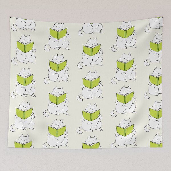 Item preview, Reading Cat Green designed and sold by little  ochre.