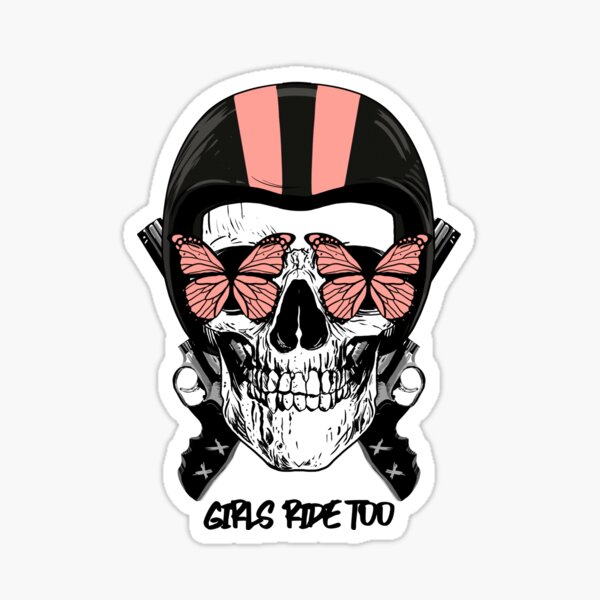 Girls Ride Too Sticker