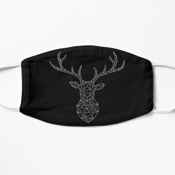 Geometric Stag - White Wire Flat Mask