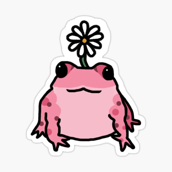 Pink Frog Stickers for Sale, Free US Shipping