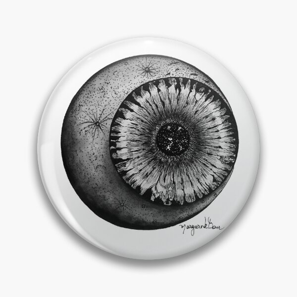 Item preview, Moon and eyes in nanquim / india ink and watercolor designed and sold by Margarete Bom.