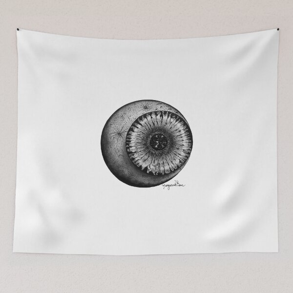 Item preview, Moon and eyes in nanquim / india ink and watercolor designed and sold by Margarete Bom.