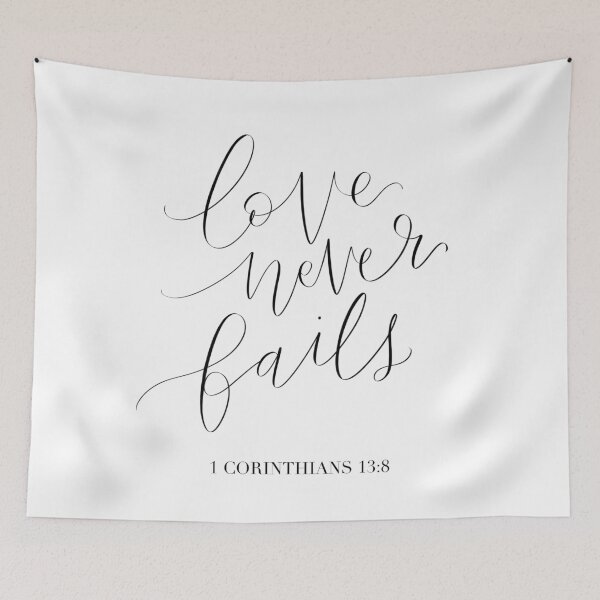 Item preview, love never fails | 1 Corinthians 13:8 designed and sold by byannagrace.
