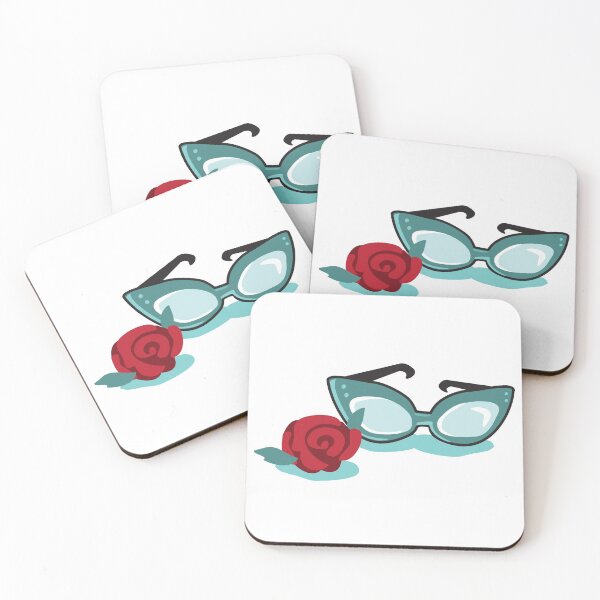 Item preview, Glasses and Roses Sticker designed and sold by More than Myriad.