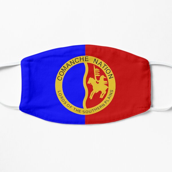 face mask with the flag of Comanche Nation Oklahoma Flat Mask