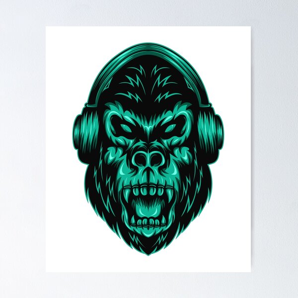 Item preview, gorilla listening to music designed and sold by chris299.