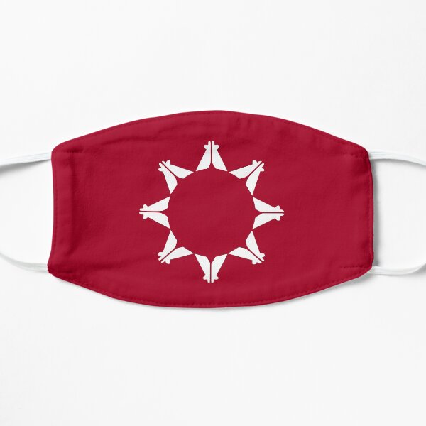 face mask with the pine ridge flag Oglala Sioux tribe Flat Mask