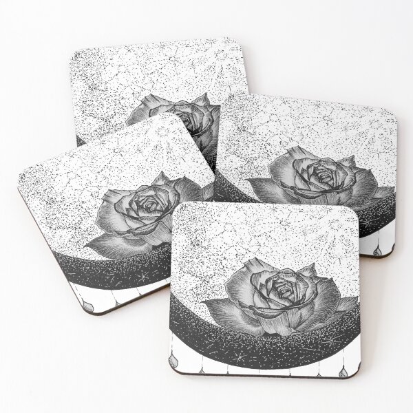 Item preview, Moon and rose in nanquim / india ink and watercolor designed and sold by Margarete Bom.