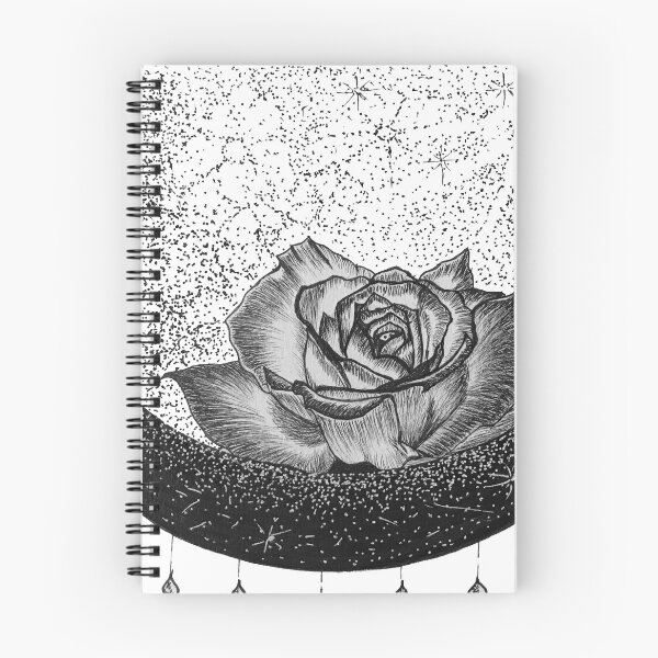 Item preview, Moon and rose in nanquim / india ink and watercolor designed and sold by Margarete Bom.