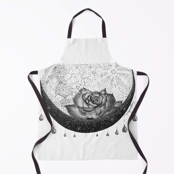 Item preview, Moon and rose in nanquim / india ink and watercolor designed and sold by Margarete Bom.