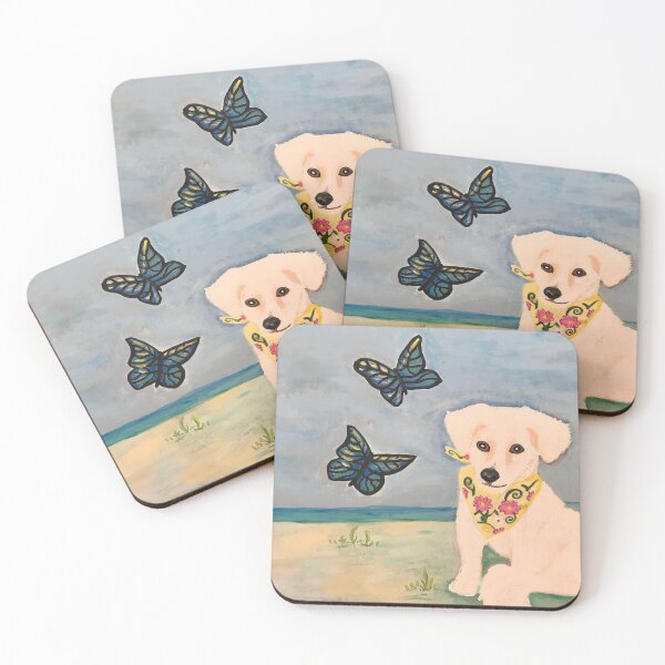 Item preview, Butterflies and Puppies designed and sold by FinkLovesArt.
