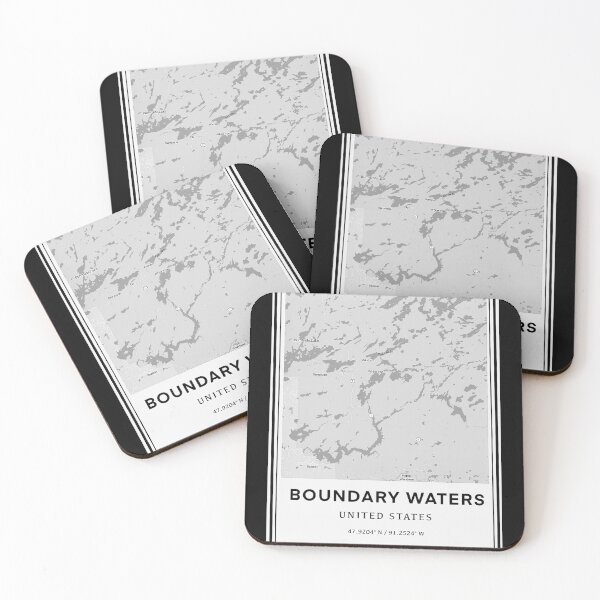 Item preview, Boundary Waters Canoe Area Minnesota Map and Coordinates designed and sold by Emily Designs.