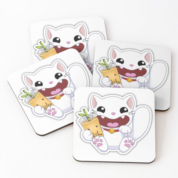 Item preview, Bubble Boba Tea Happy Lucky Cat Maneki Neko Turnt Up Chinese Zodiac designed and sold by QQ Panda.
