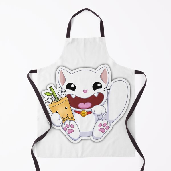 Item preview, Bubble Boba Tea Happy Lucky Cat Maneki Neko Turnt Up Chinese Zodiac designed and sold by QQ Panda.