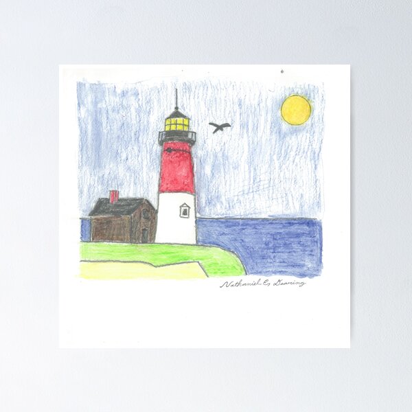 Item preview, Cape Cod Lighthouse [Watercolor Pencil] designed and sold by Nathaniel E. Dearing.