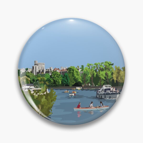 Item preview, Boating On The River Thames In Front of Windsor Castle designed and sold by Annalisa-Jones.