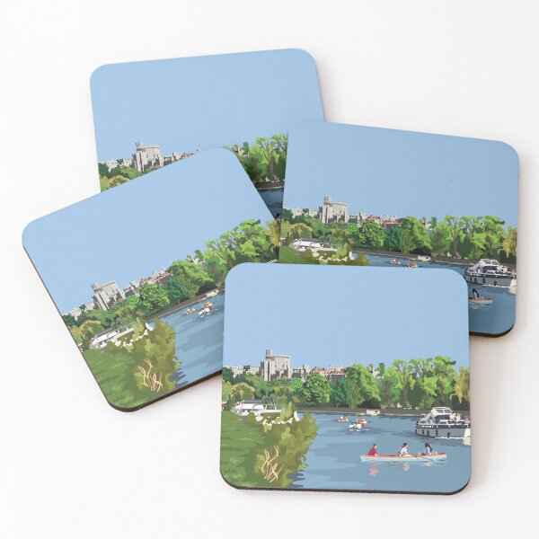 Item preview, Boating On The River Thames In Front of Windsor Castle designed and sold by Annalisa-Jones.