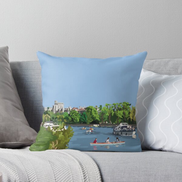 Item preview, Boating On The River Thames In Front of Windsor Castle designed and sold by Annalisa-Jones.