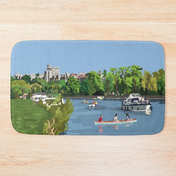 Item preview, Boating On The River Thames In Front of Windsor Castle designed and sold by Annalisa-Jones.