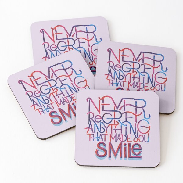 Item preview, Never regret anything that made you smile designed and sold by BananiLettering.